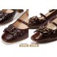 Iris Corolla Frame Square Heel Shoes(Reservation/8 Colours/Full Payment Without Shipping)
